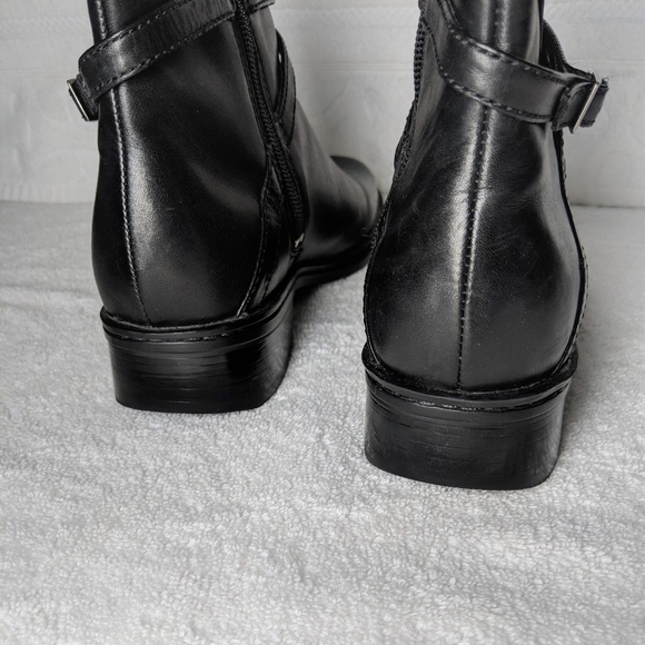 Clarks Black Boots/ Booties with Buckle Accent - Picture 3 of 8